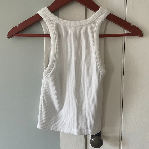 Aritzia Community White Crop Tank Top - Picture 2 of 5